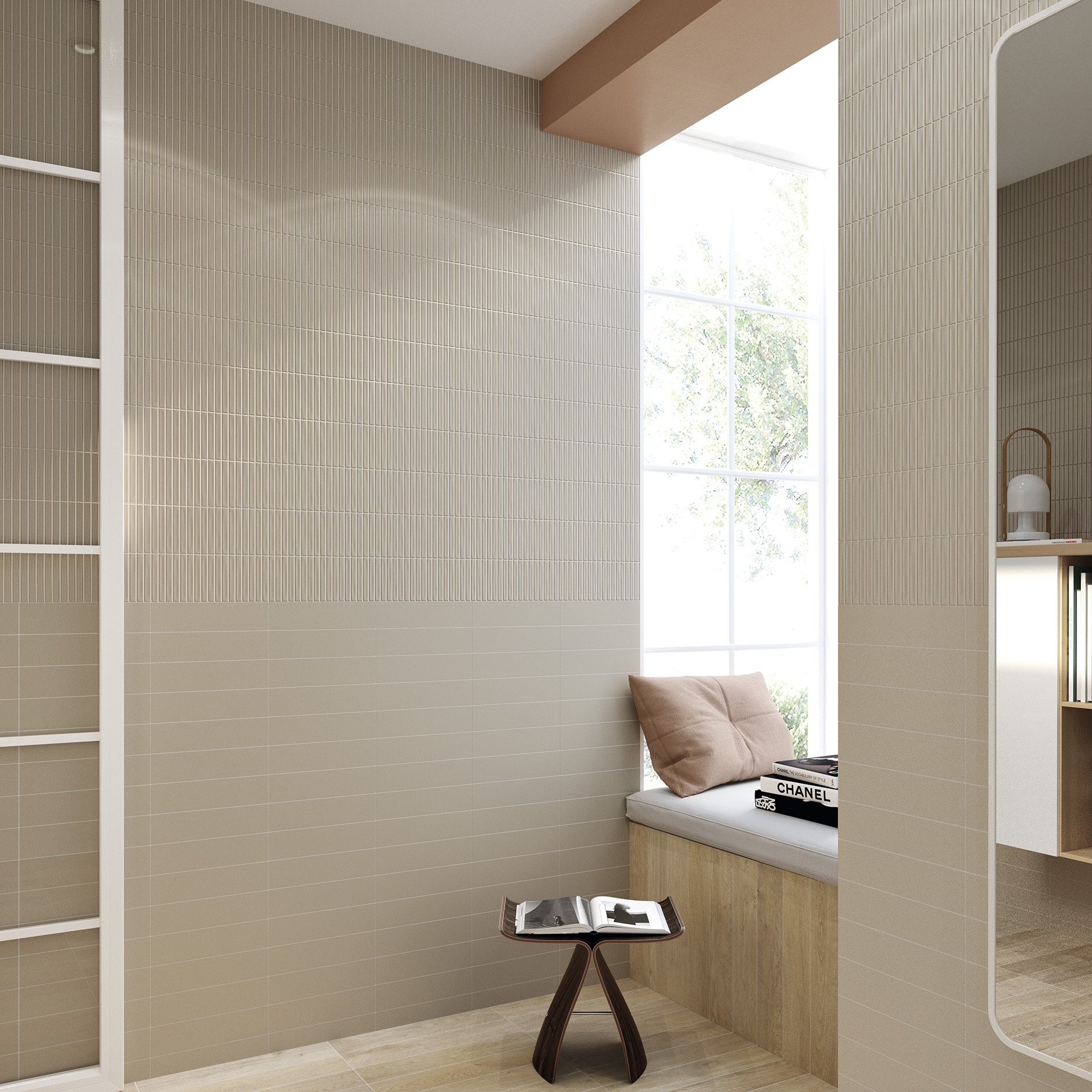 CARRELAGE DE LA TOUR FAIENCE RELIEF KITKAT WOSB SAND