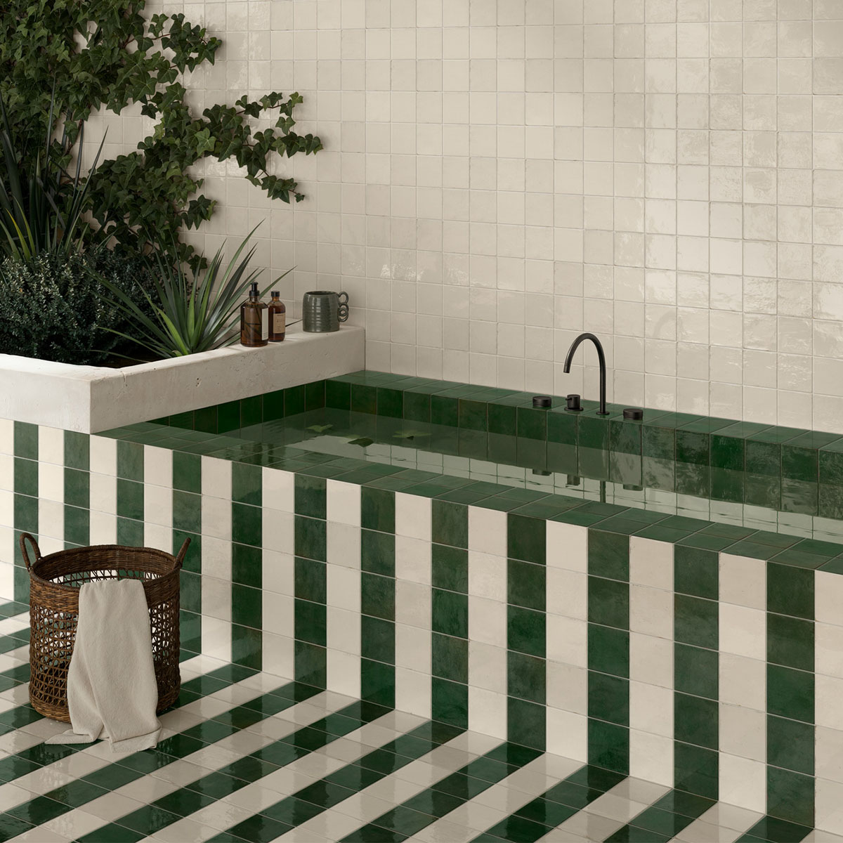 carrelage de la tour effet zellige marlu green carre 2