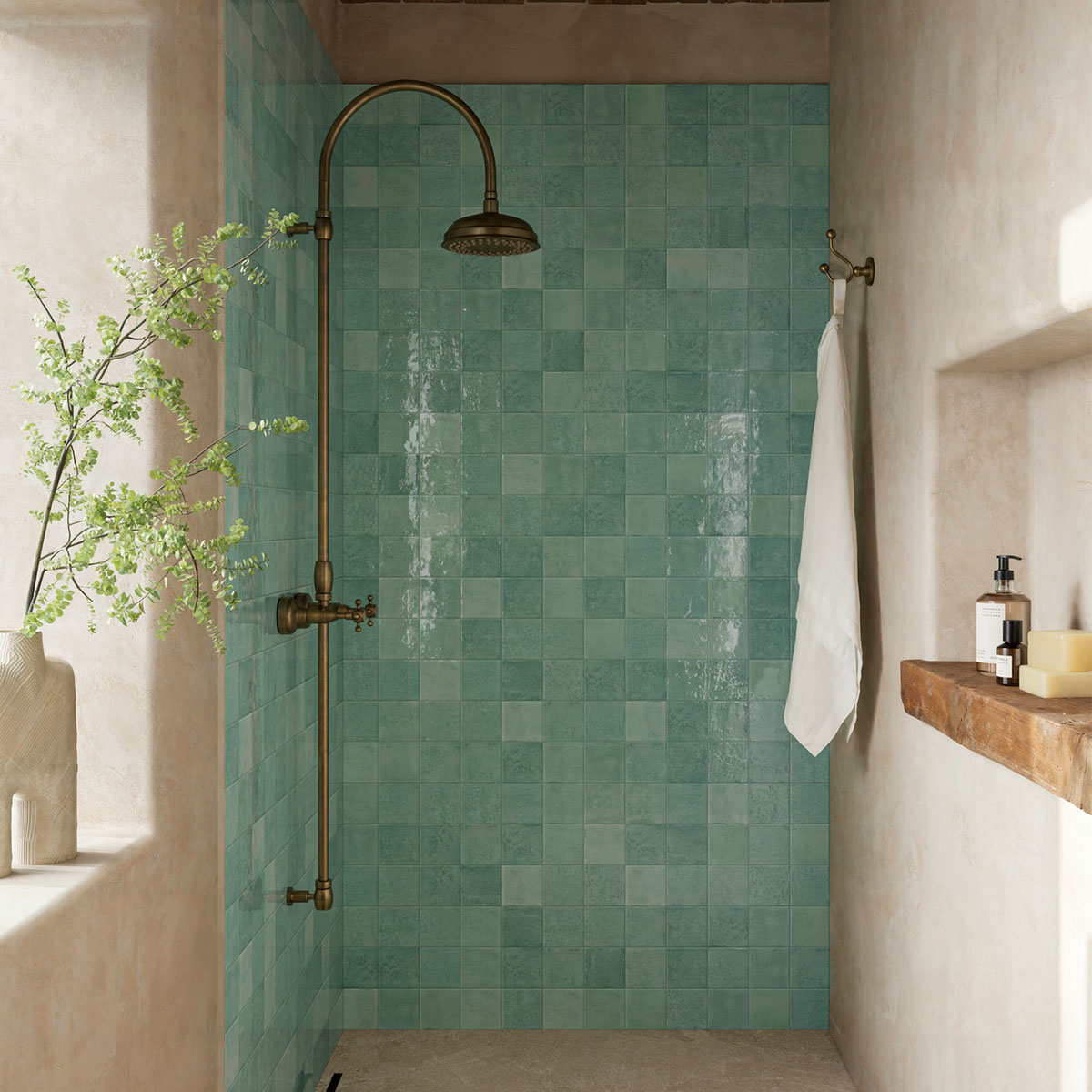 carrelage de la tour effet zellige marlu turquoise carre 4