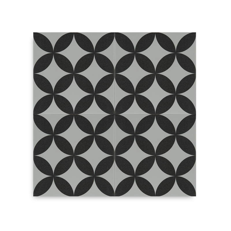 carrelage effet carreau de ciment blanc noir revlam gil noir 2