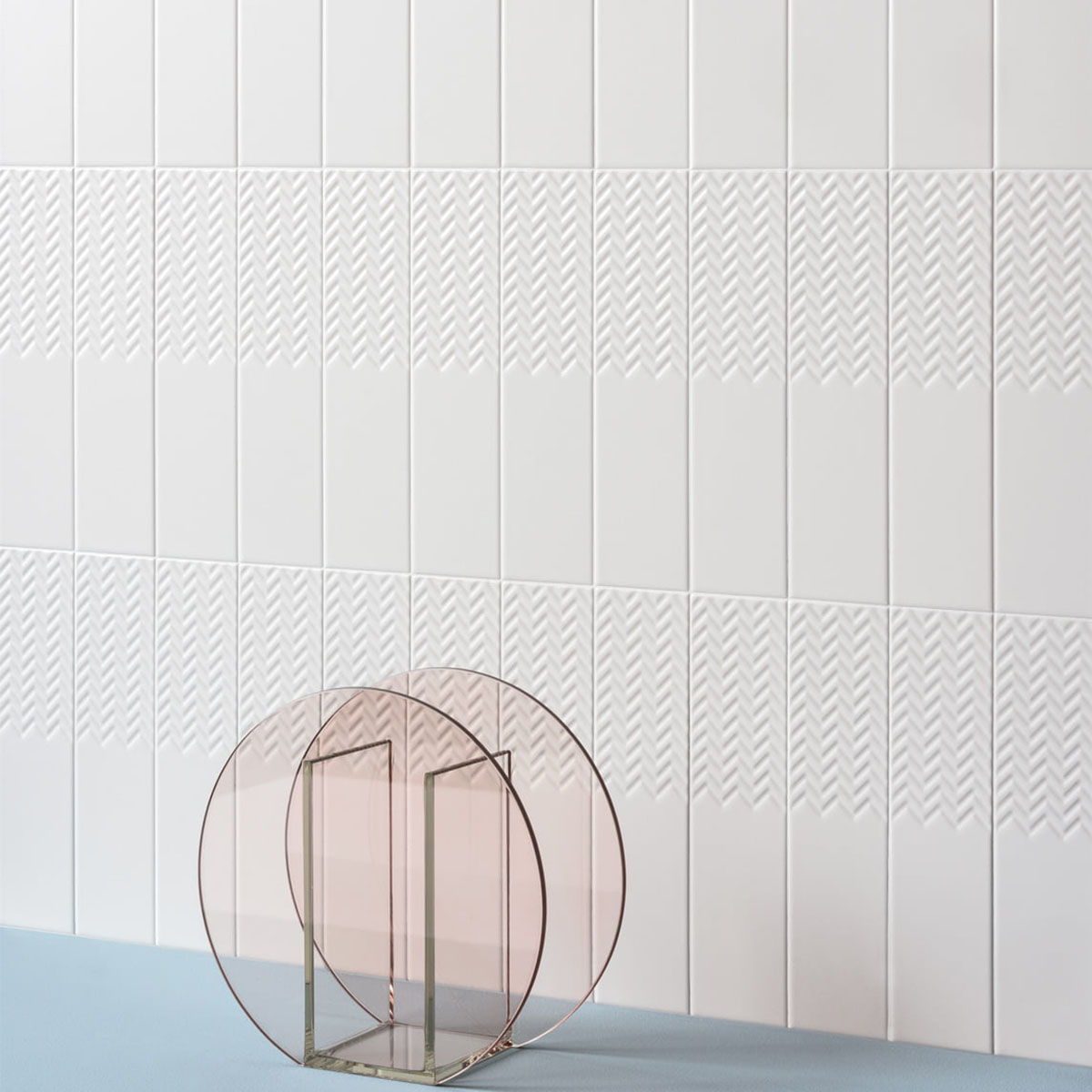 carrelage de la tour faience relief blanc mat quabis waves 2