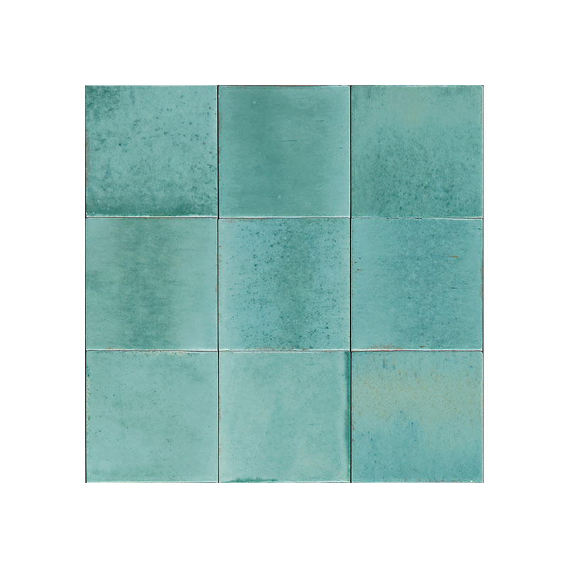 carrelage de la tour effet zellige marlu turquoise carre