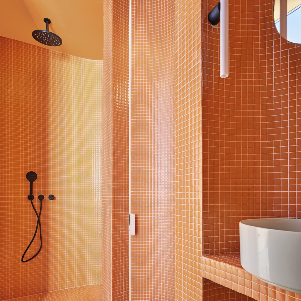 carelage de la tour mosaïque orange 304 2