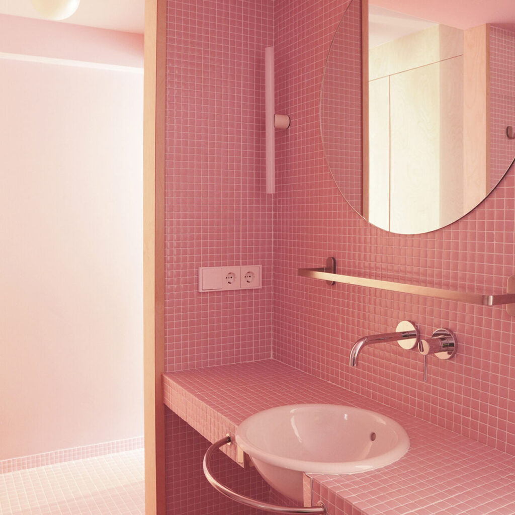 carelage de la tour mosaïque rose 255 5