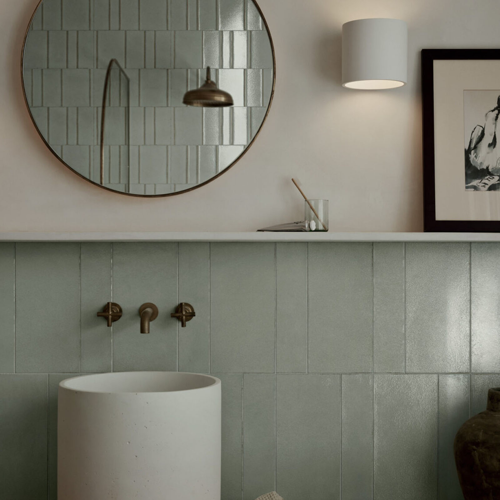 carrelage de la tour faience lisse terra lichene moyen petit 3