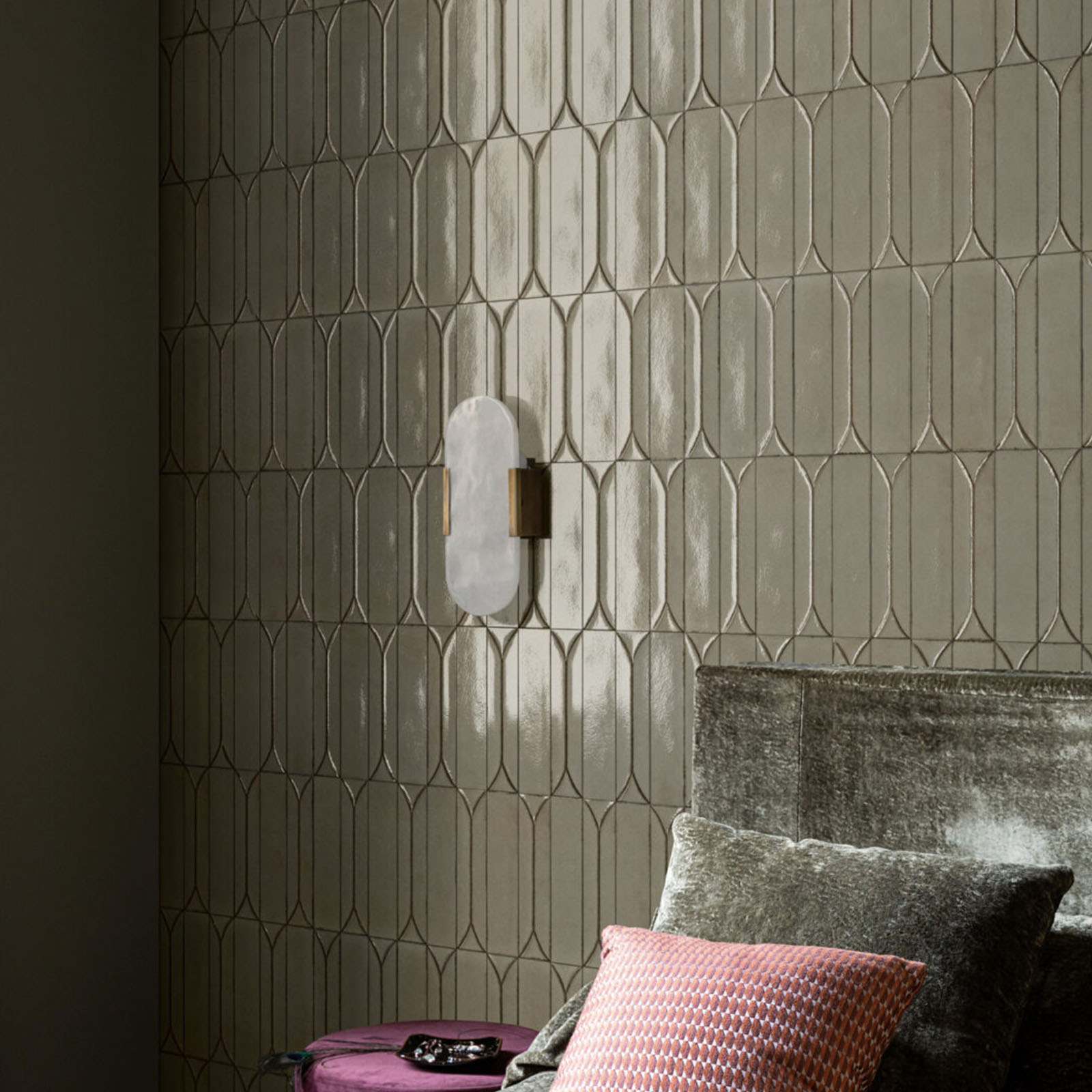 carrelage de la tour faience relief terra muschio losanga 2