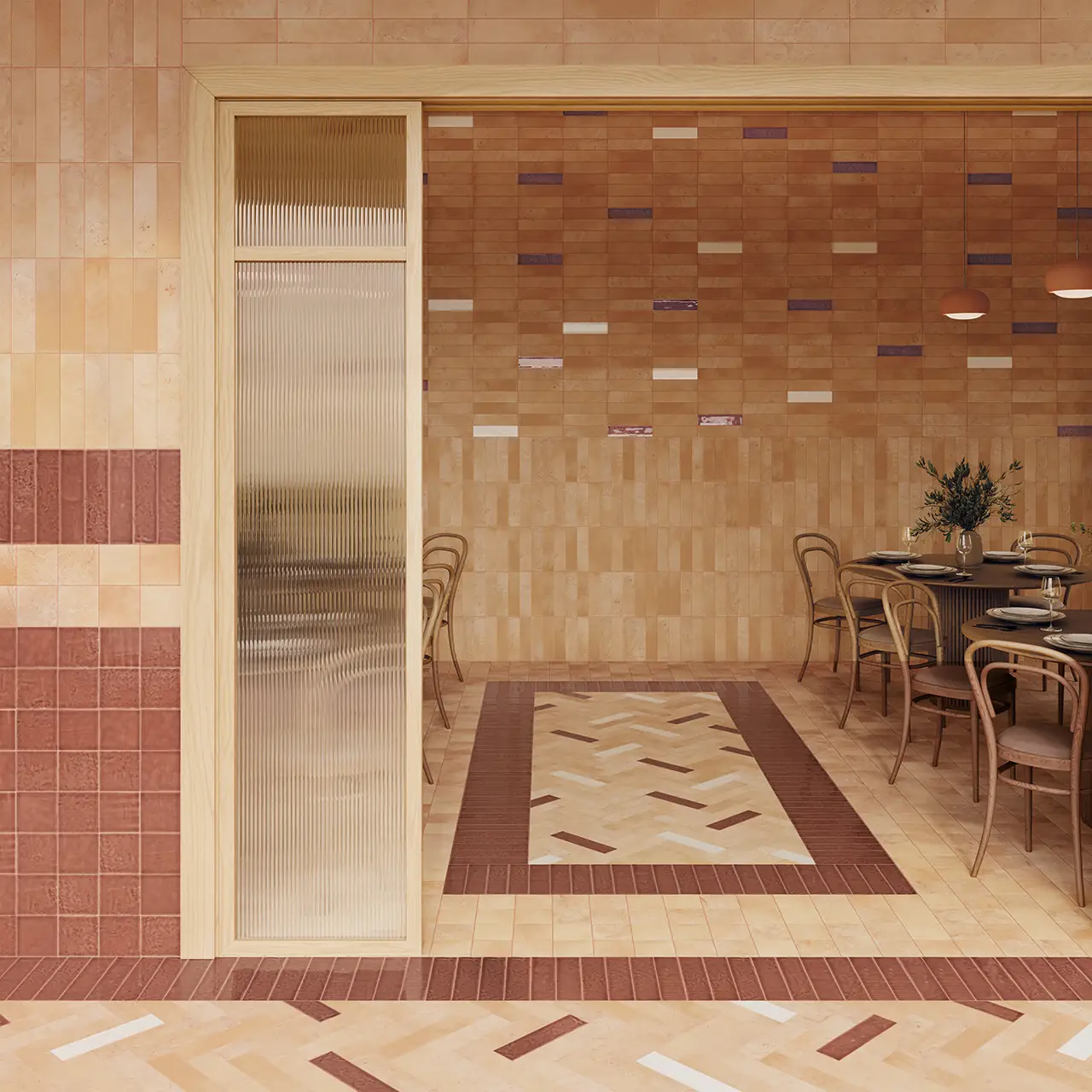 carrelage sol et mur sejour ouvert woter