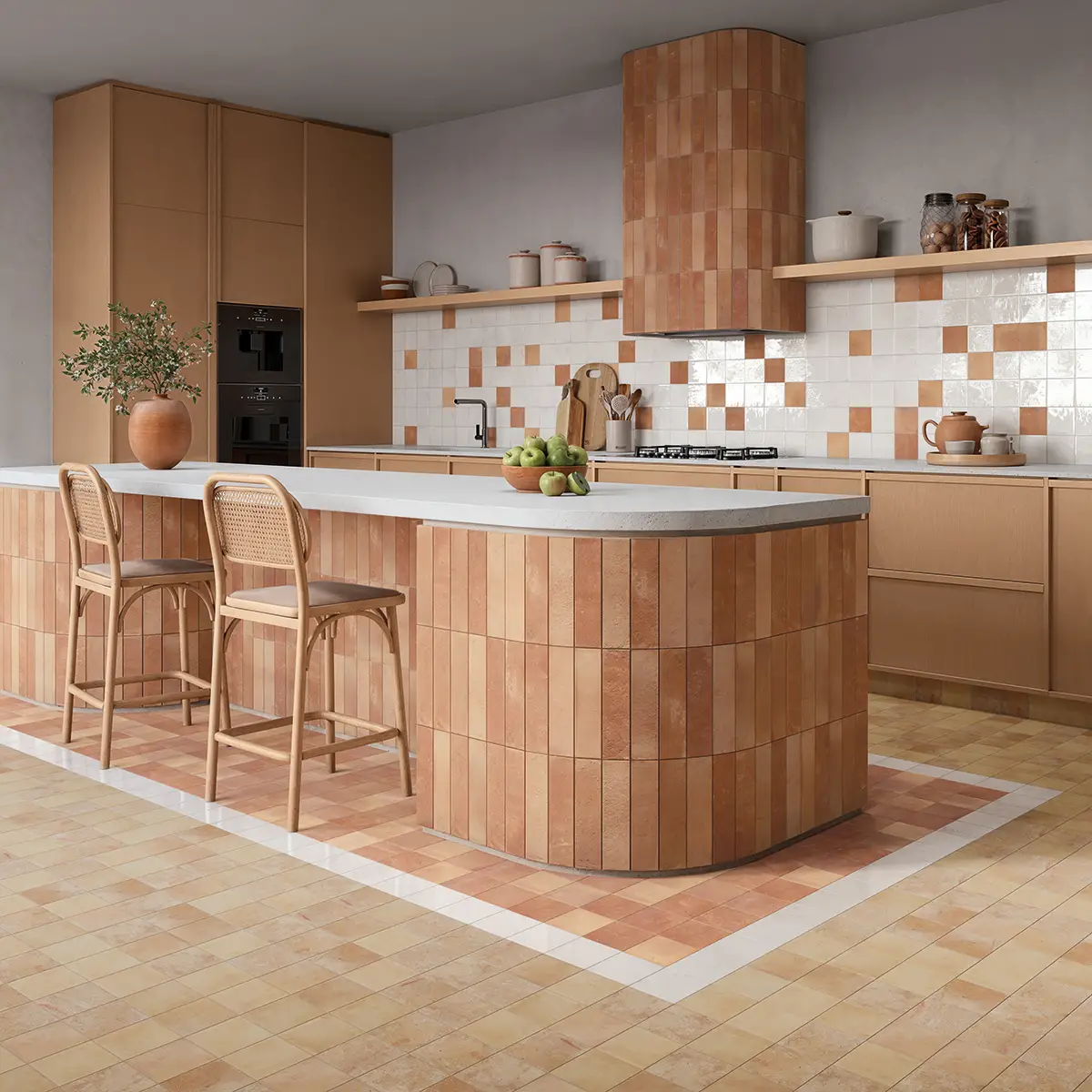 cuisine carrelage woter terre sienna