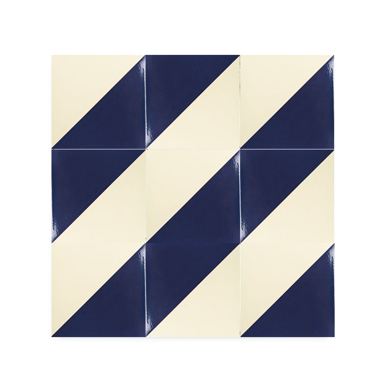 Faience veritable terre cuite bicolore fecar bleu nuit creme 1