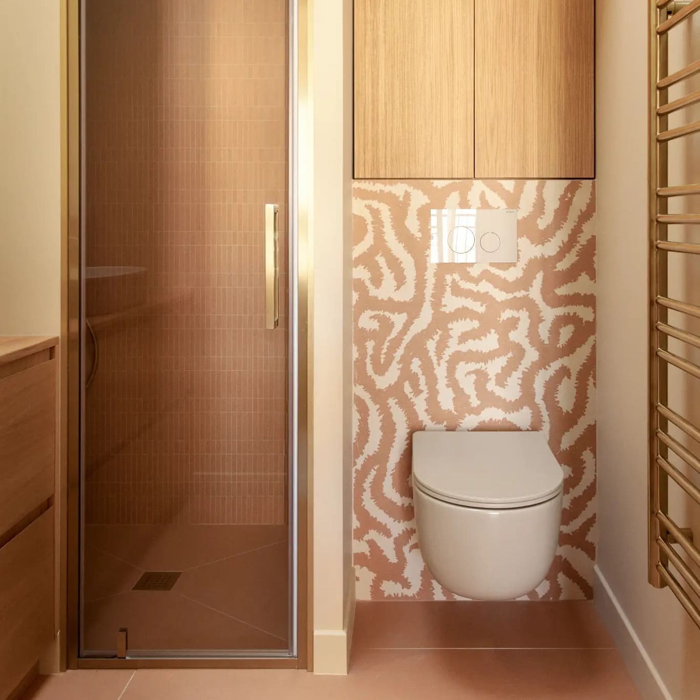 carrelage nok mural salle de bain motif terracotta