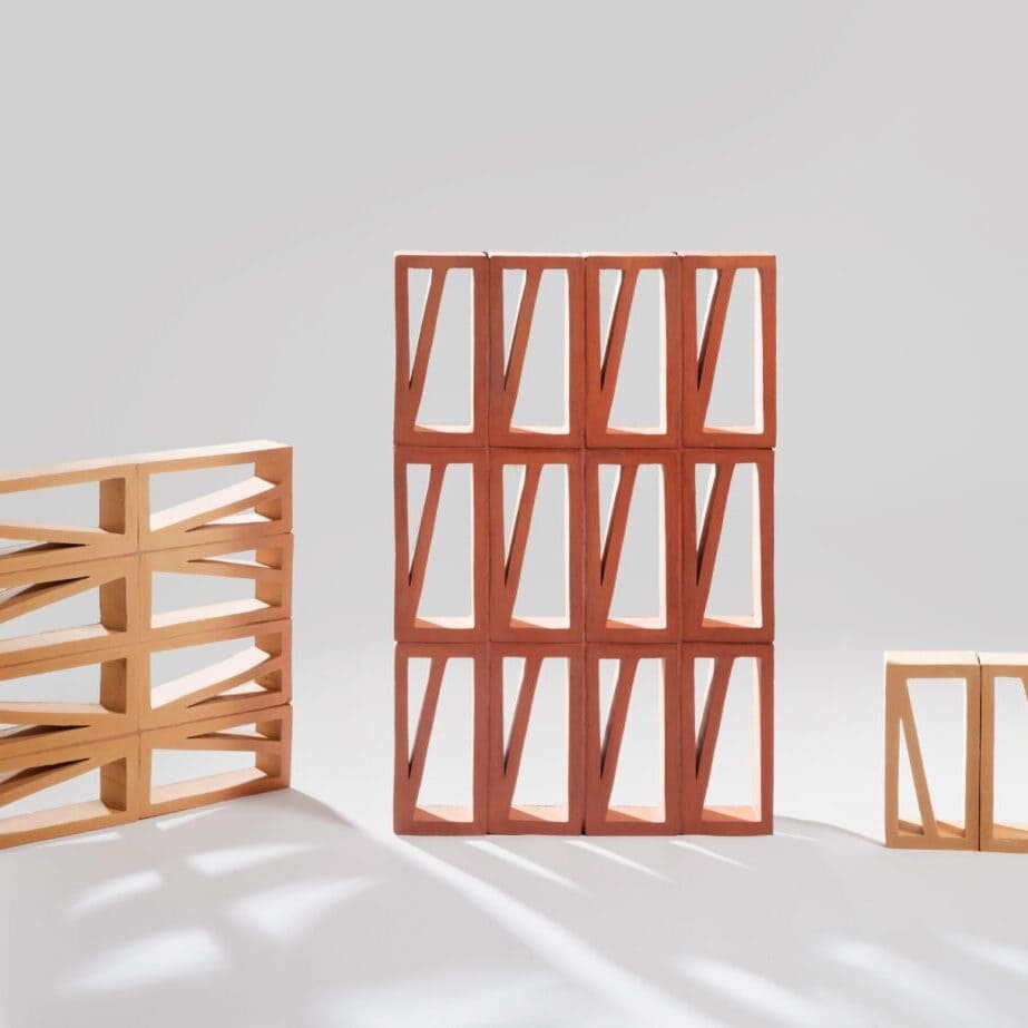 collection claustra geometrique Fermed arena et terracota