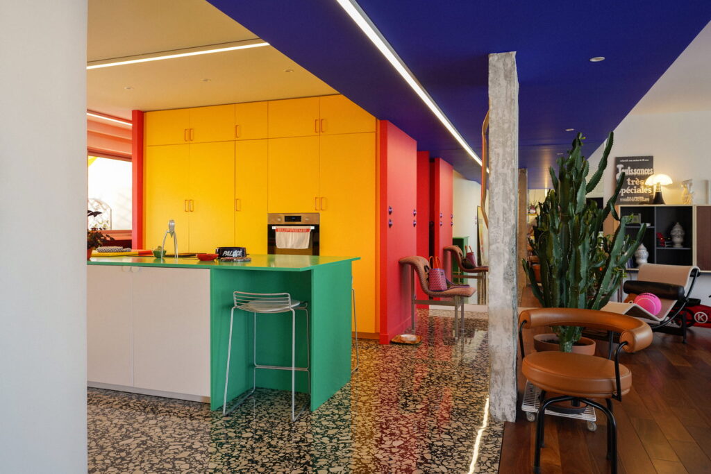 carrelage effet terrazzo quapegy dans un appartement seventies a montpellier 6