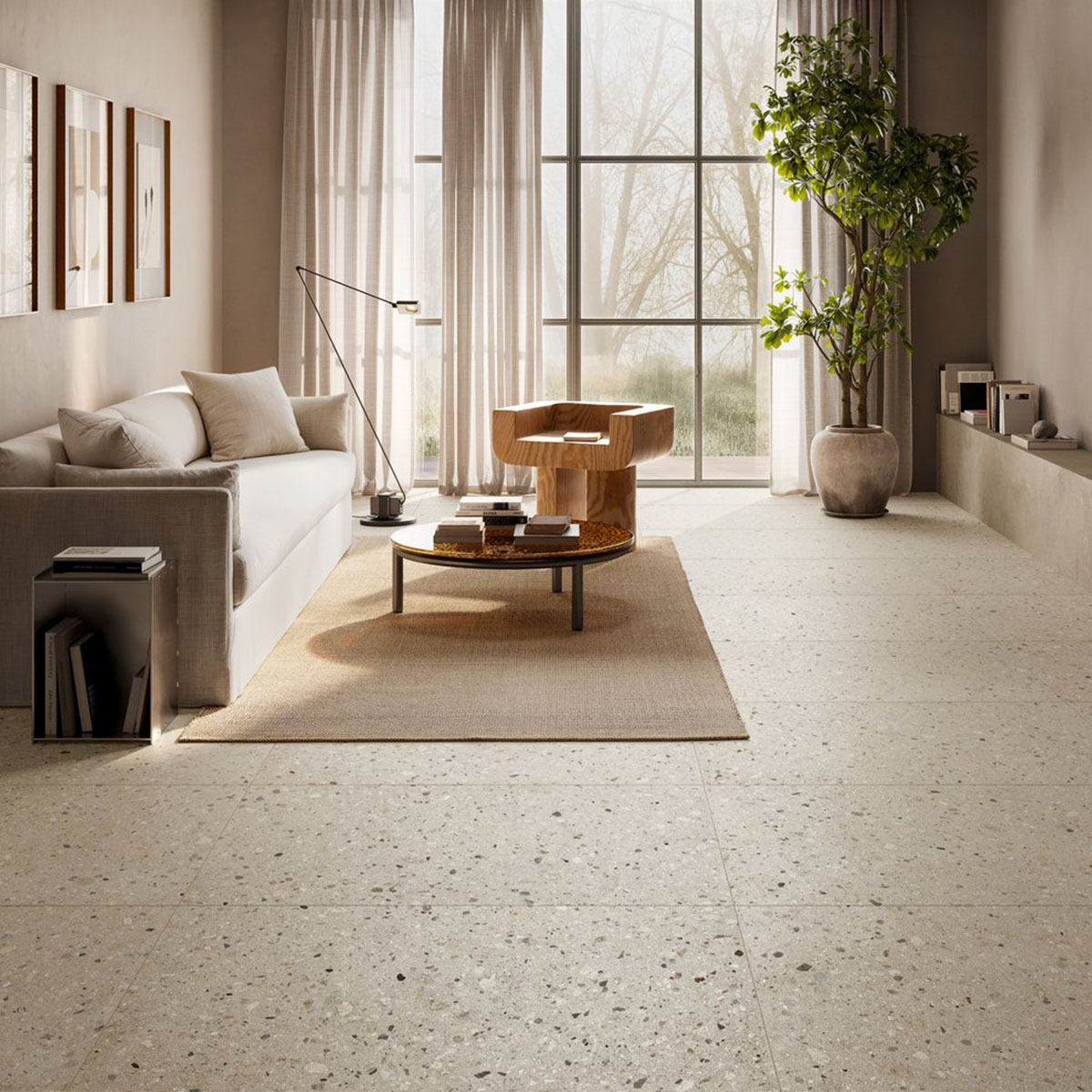 carrelage de la tour effet terazzo asccarchi lapis beige 2