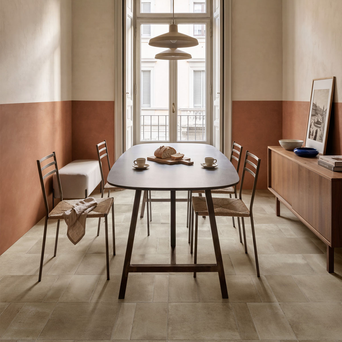 carrelage de la tour effet terre cuite petit rectangle argila 1