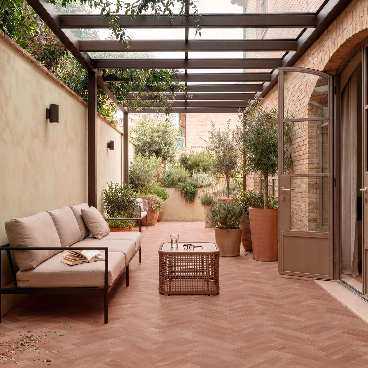 carrelage de la tour effet terre cuite petit rectangle cotto 1