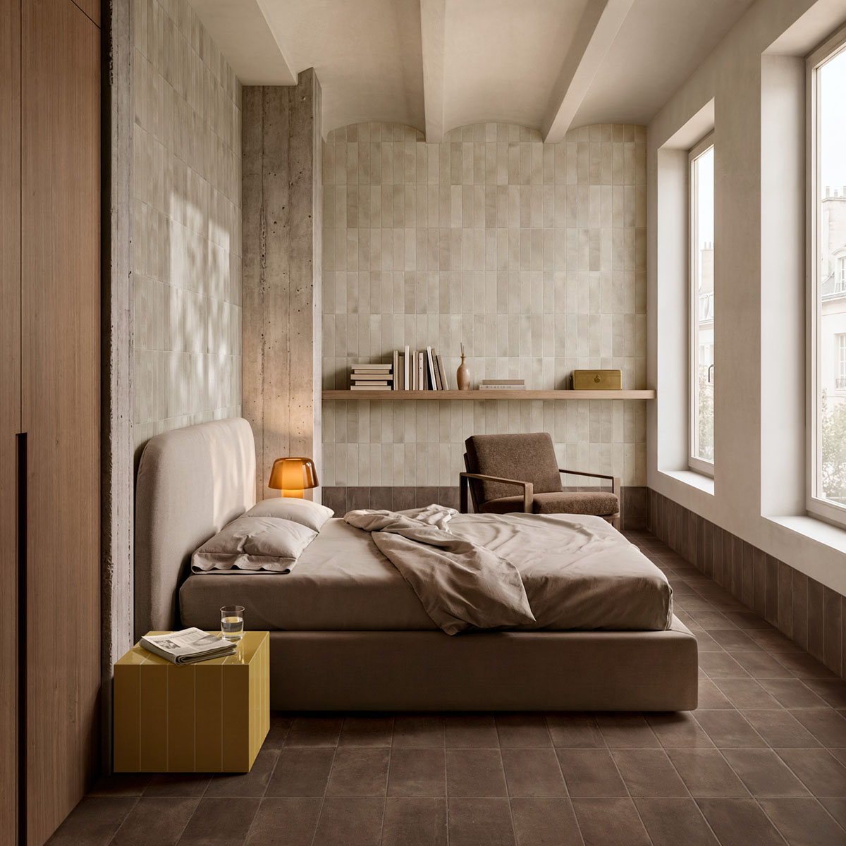carrelage de la tour effet terre cuite petit rectangle vanilla grand rectangle granata 1