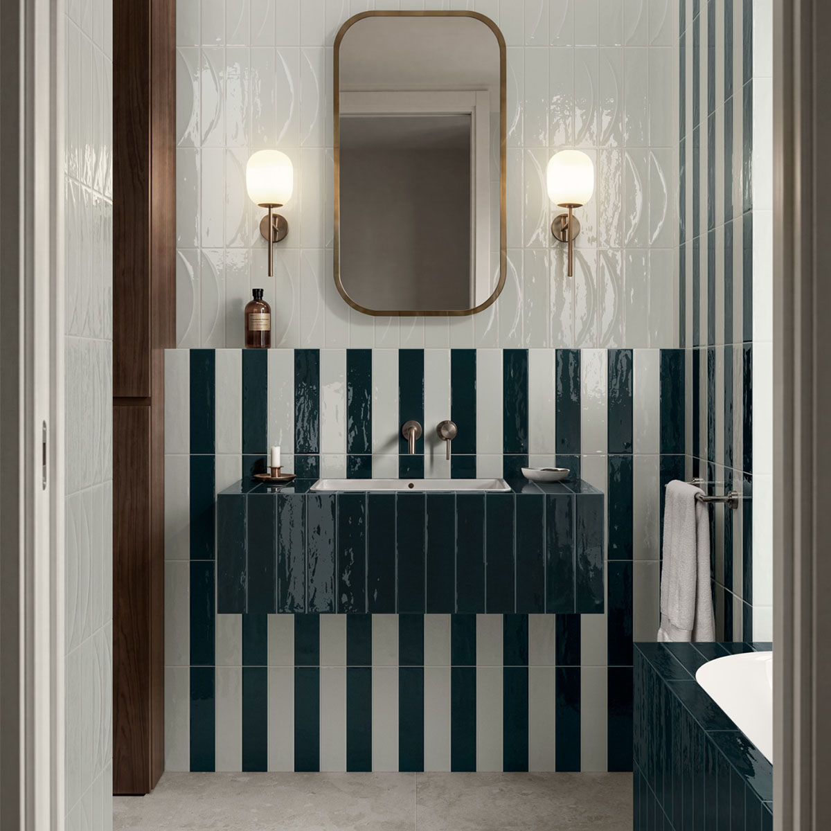 carrelage de la tour gres emaille blanc bleu materlux 1
