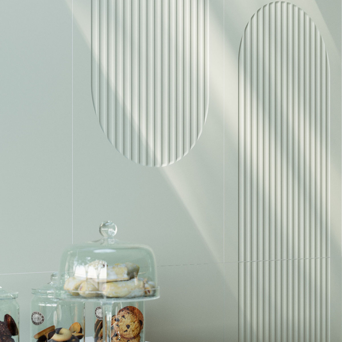 carrelage de la tour mural uni mat grand format menthe 3